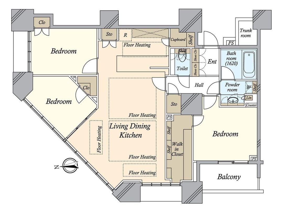 52F 3LDK 100.9m2 Luxury Apartment in Harumi, Chuo-ku - Thumbnail 3