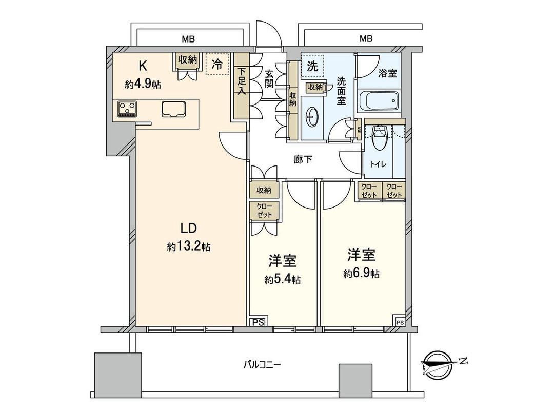 2LDK Apartment for Sale in Kanagawa-ku, Yokohama - Thumbnail 3