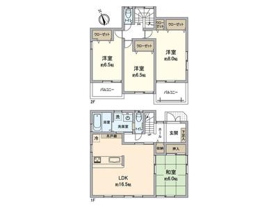 4LDK Detached House for Sale in Higashi-ku, Fukuoka City — Floorplan, Higashi, Fukuoka