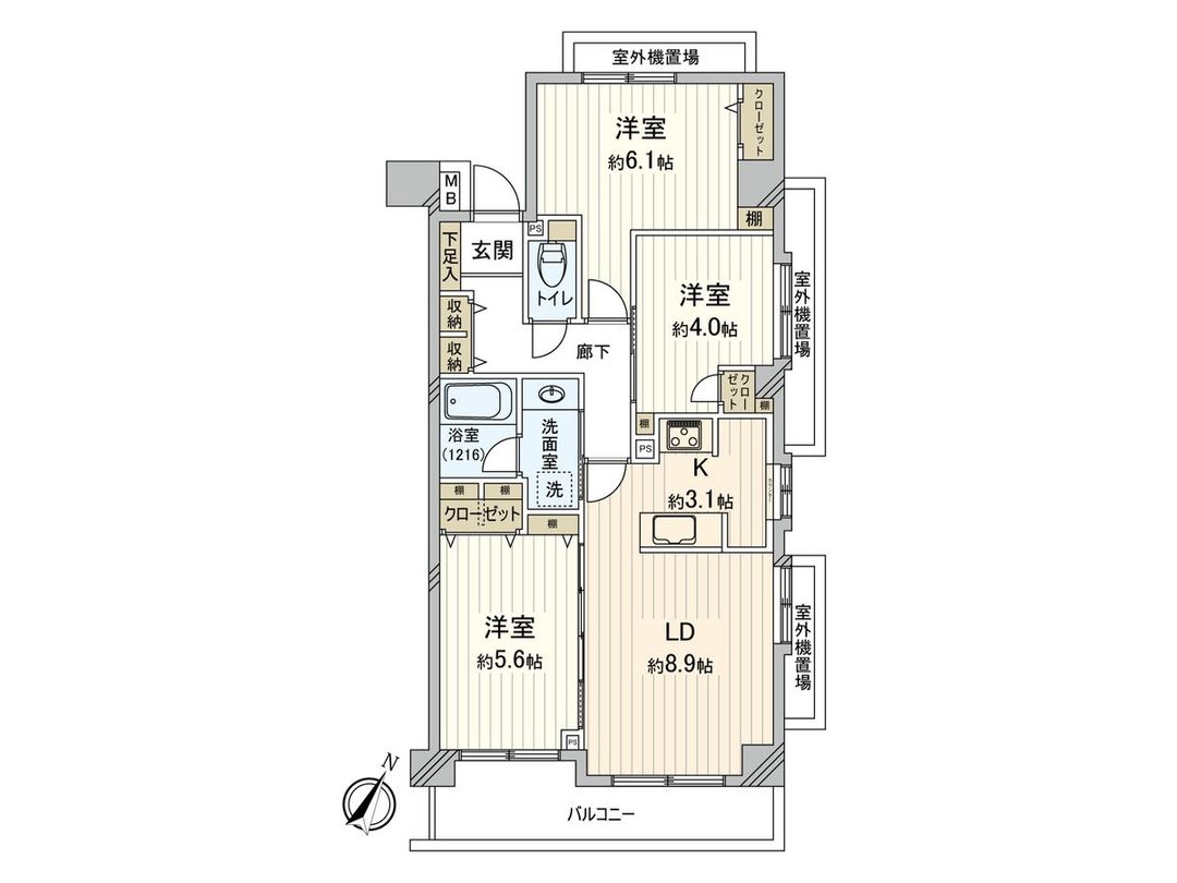 Renovated 3LDK Apartment 64sqm in Tsunashima Higashi, Yokohama - Thumbnail 3