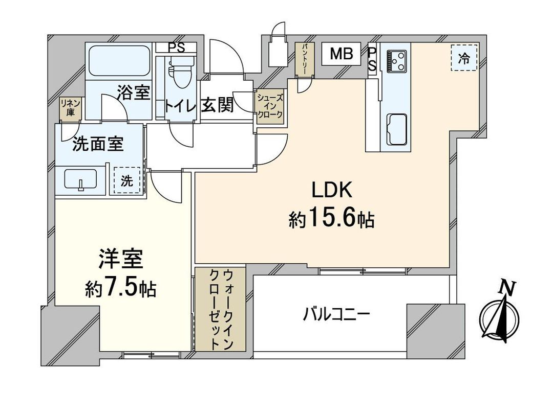 New 1LDK Apartment in Kita-ku, Osaka - 55.53 sqm - Thumbnail 3