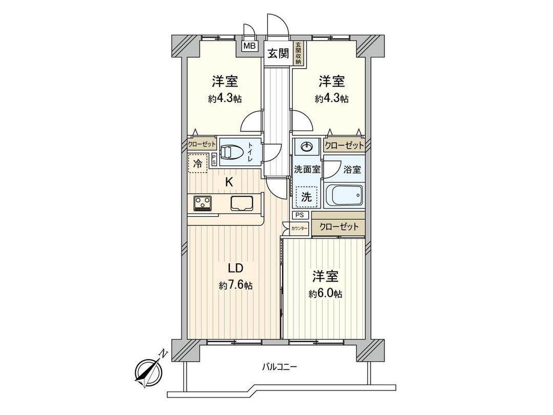 Renovated 3LDK Apartment in Hillside Stage Shonan Fujisawa - Thumbnail 3