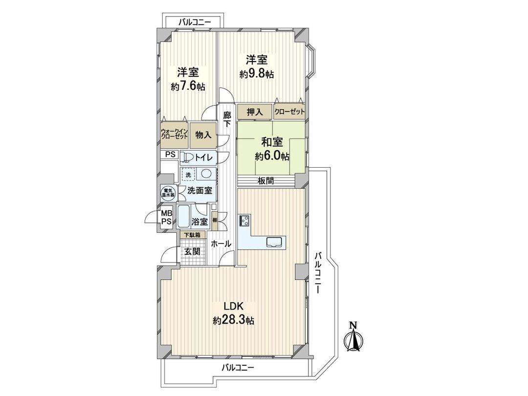 Renovated 3LDK Apartment in Kita-Senri Cent Polia, Suita, Osaka - Thumbnail 3