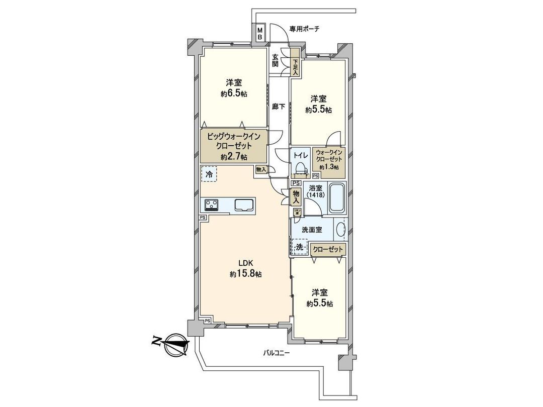 Crest Form Ikuta Grand Hills 3LDK Condo | Kawasaki - Thumbnail 3
