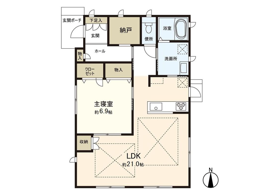 1SLDK Single-Story House for Sale in Tagajo City, Miyagi - Thumbnail 3