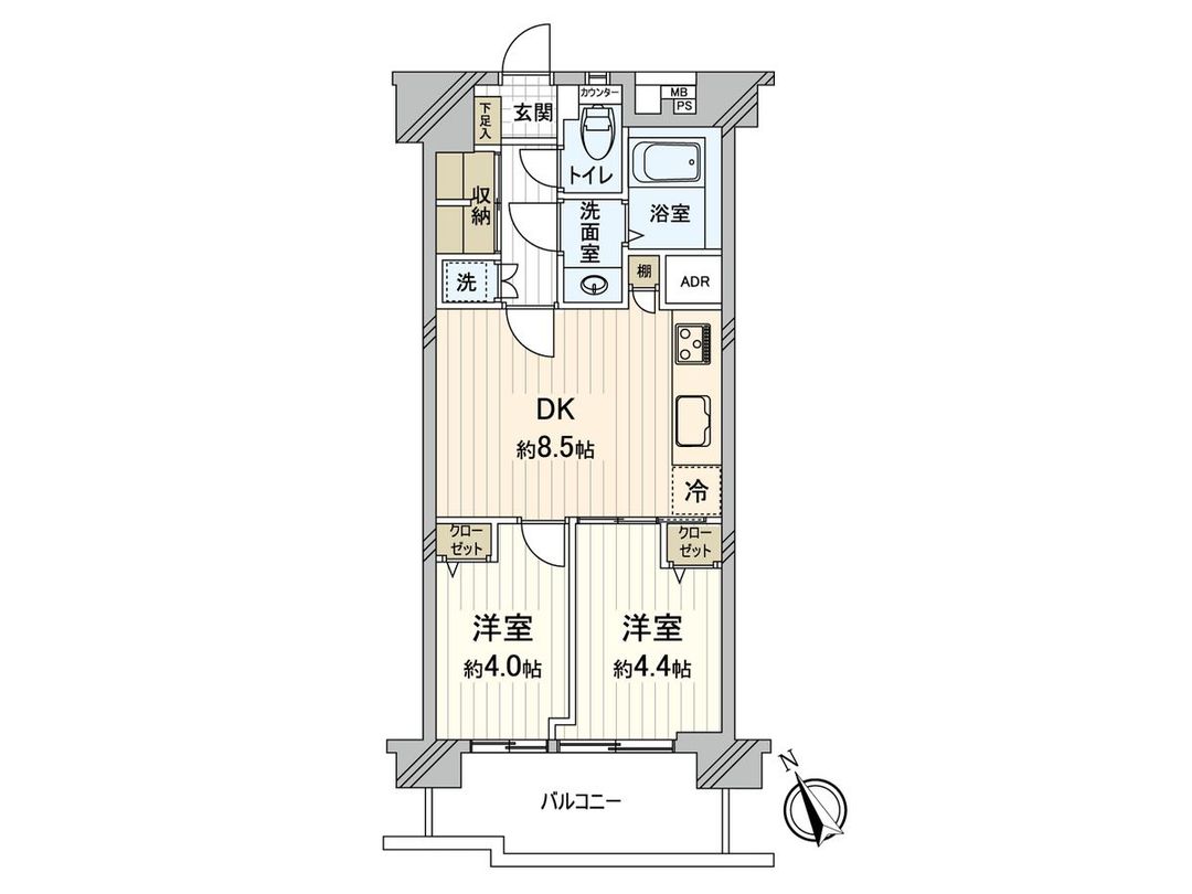 Higashi-Nakano Heim 2DK Apartment for Sale in Nakano, Tokyo - Thumbnail 3