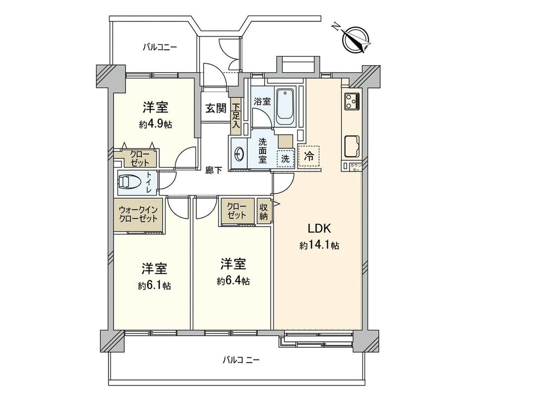 3LDK Apartment in Onojo City, Fukuoka for Sale - Thumbnail 3