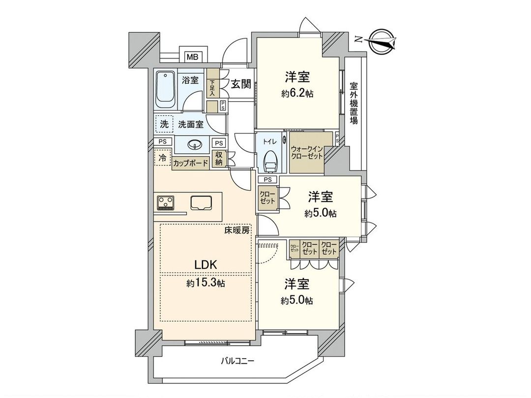 Modern 3LDK Apartment in Sawara Ward, Fukuoka City - Thumbnail 3