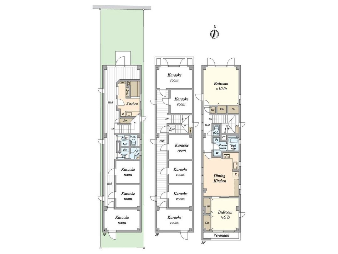 Steel 3-Storey House with Karaoke Rooms in Kiyosu, Aichi - Thumbnail 2