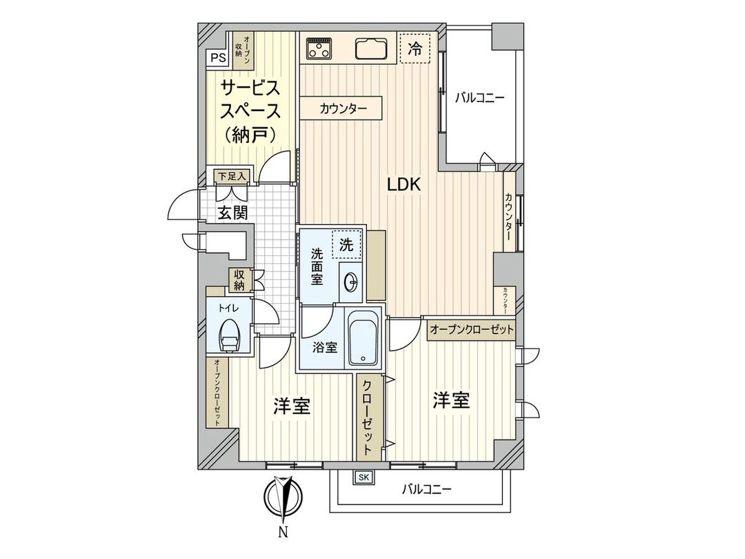Renovated 2SLDK Apartment in Shinjuku's Ochiai | Fujiwashi City Homes - Thumbnail 3