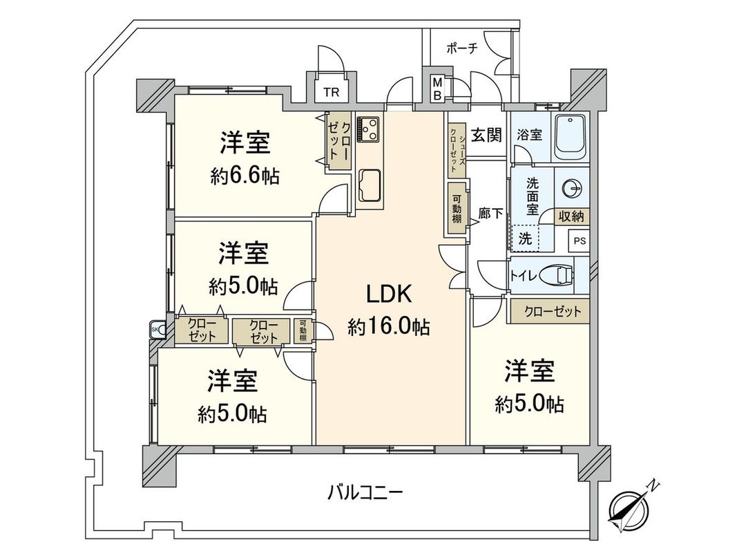 Spacious 4LDK Apartment in Fukuoka Higashi Ward with Renovation - Thumbnail 3