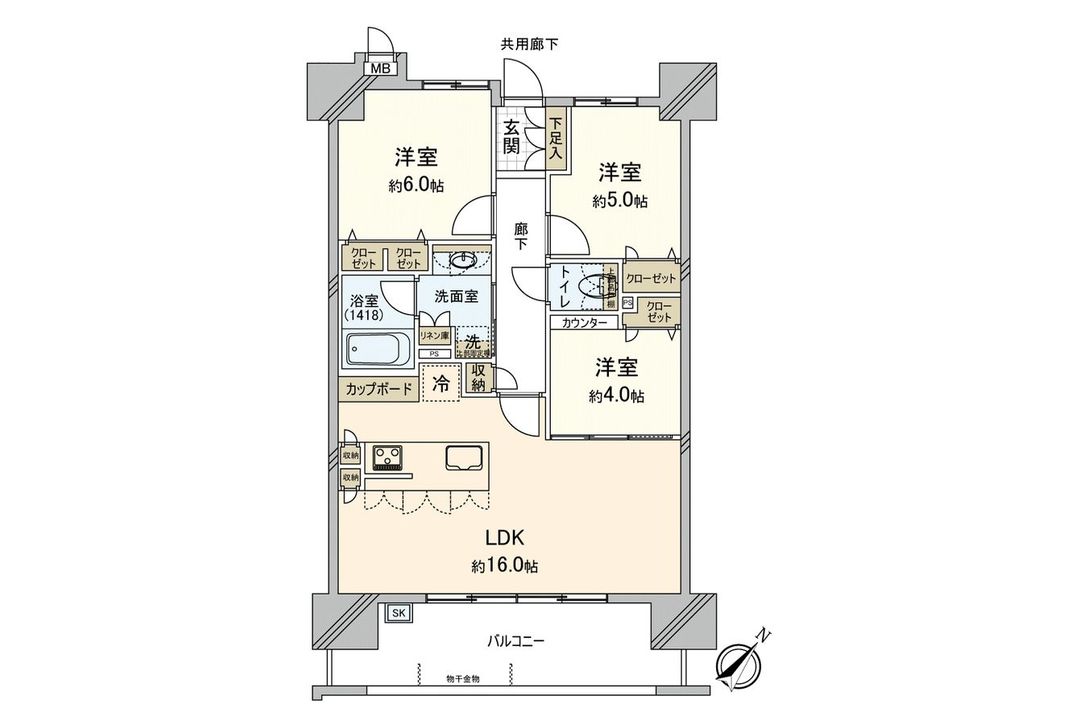 3LDK Apartment for Sale in Hakata-ku, Fukuoka - Thumbnail 3