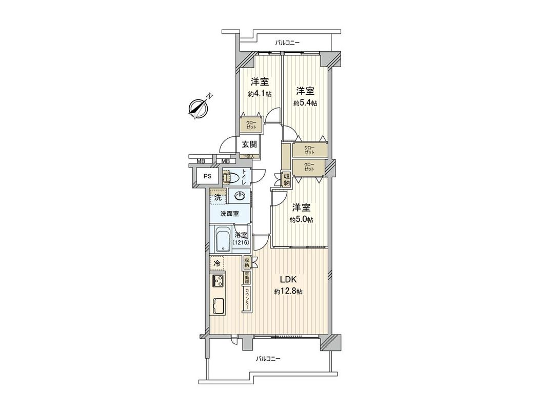Renovated 3LDK Apartment in Itabashi, Tokyo | Top Floor Views - Thumbnail 3