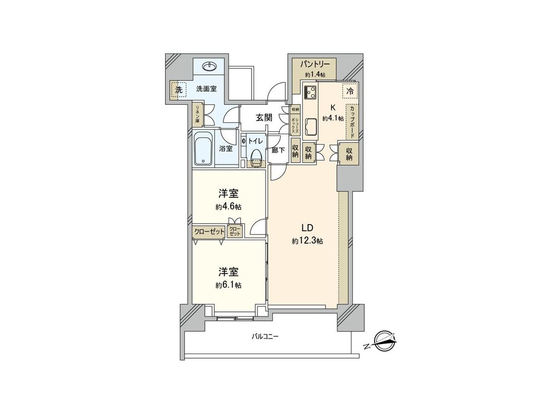 2LDK Apartment in The Tower Yokohama Kitamachi, Minato Mirai - Thumbnail 3