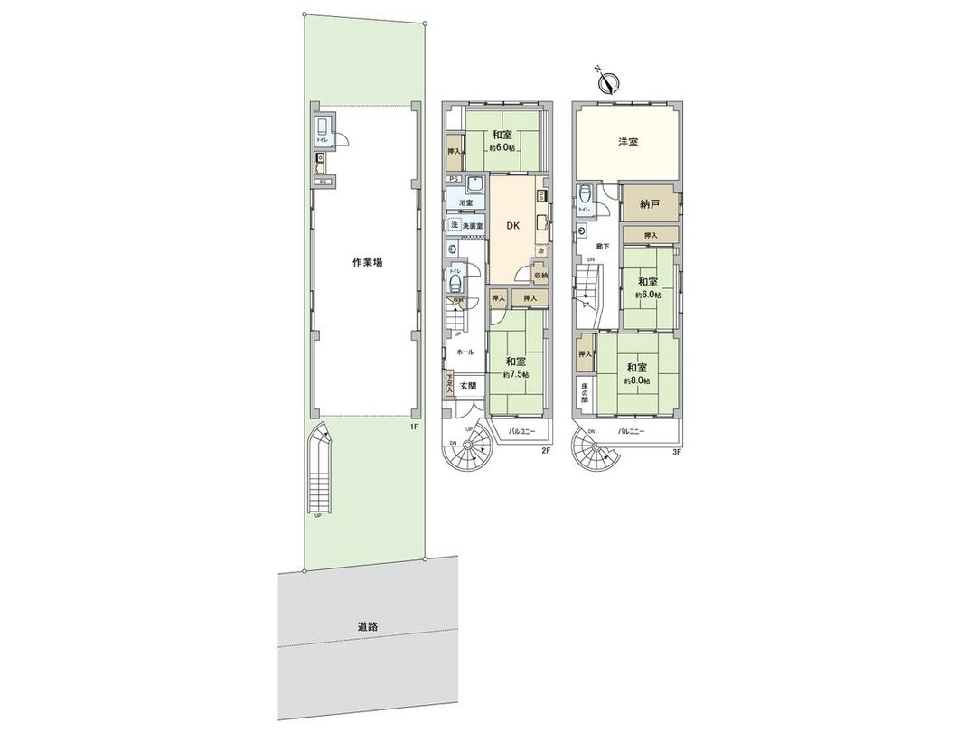Steel 3-Story House with Workshop near Yokogawa Station, Hiroshima - Thumbnail 3