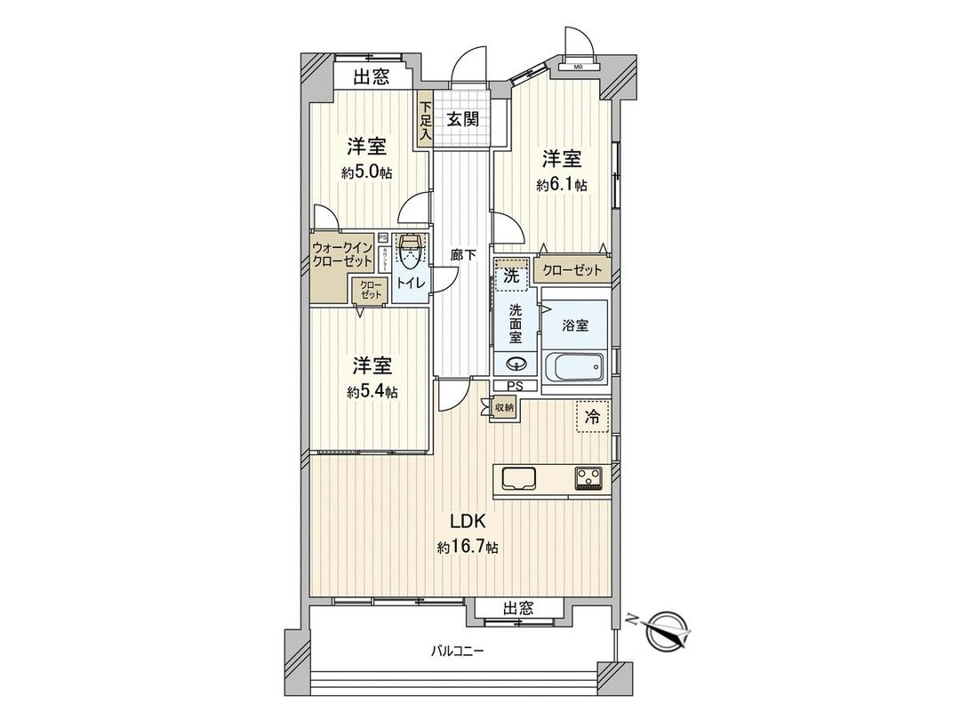 3LDK Apartment for Sale in Kasuga City, Fukuoka - Thumbnail 3
