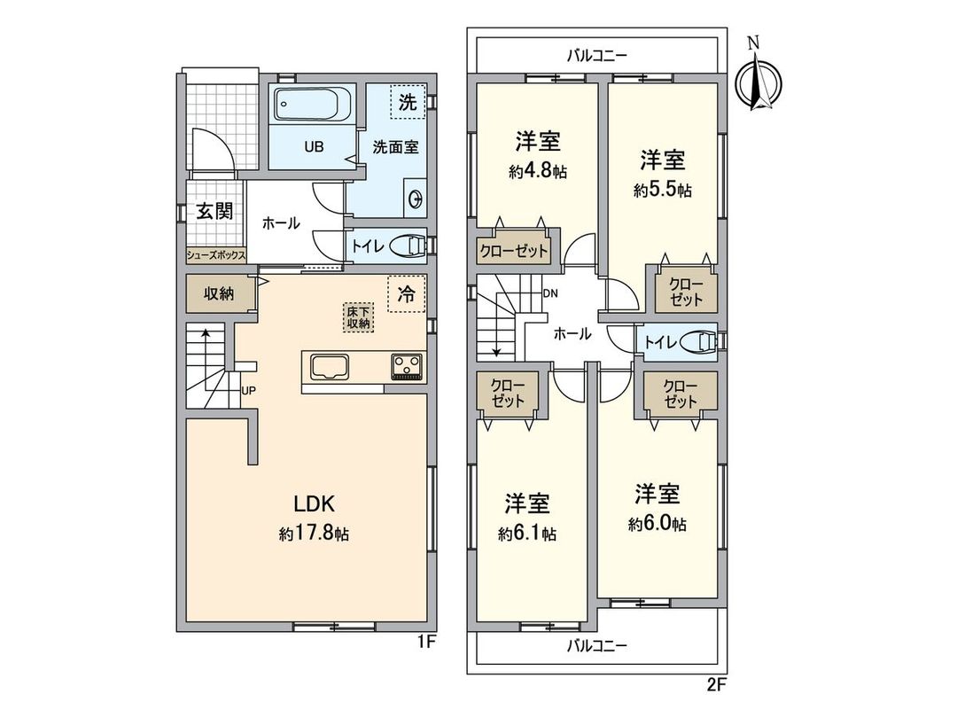 New 4LDK Detached House for Sale in Kasugai, Aichi - Thumbnail 2