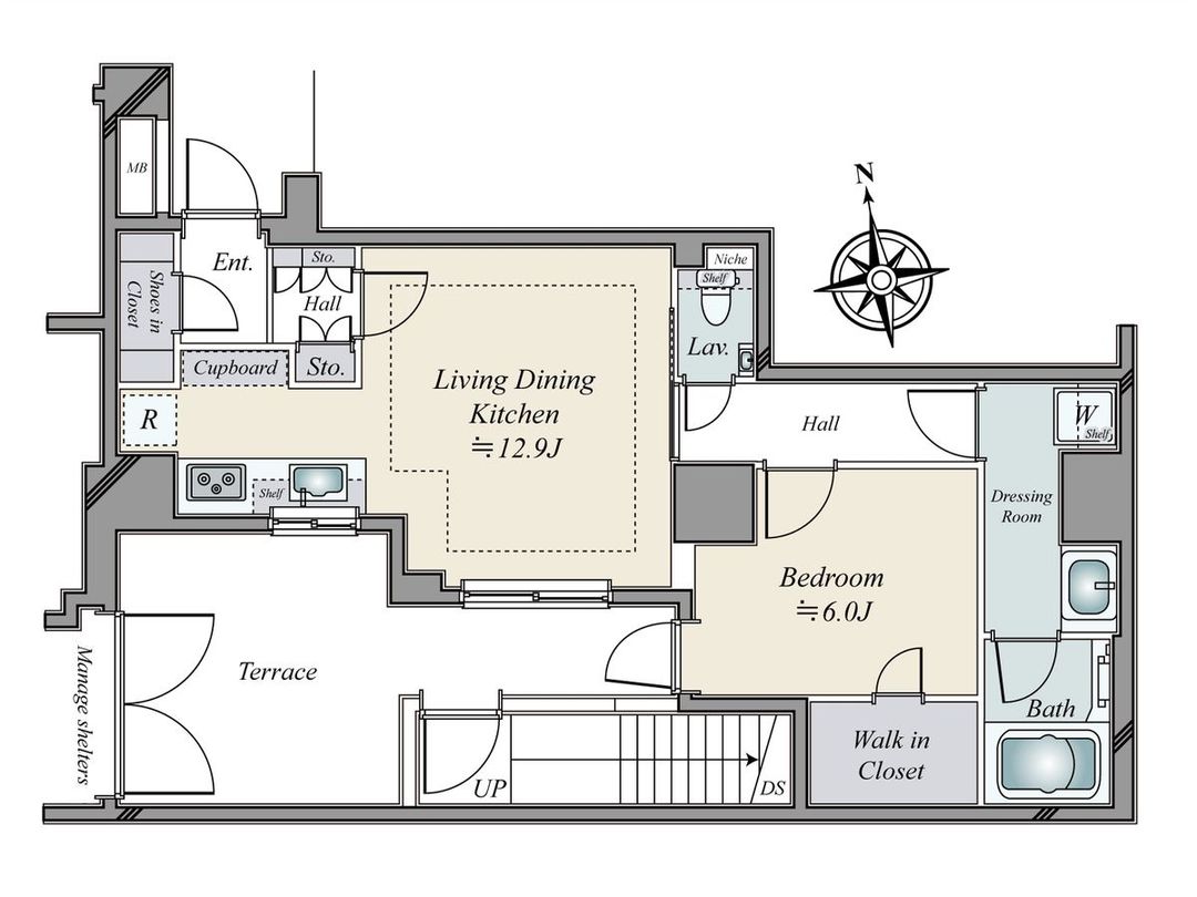 Open Residence Yotsuya 1LDK Apartment for Sale in Shinjuku, Tokyo - Thumbnail 3