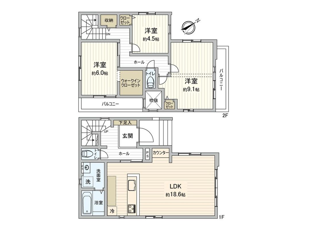 New 3LDK House in Kashiwa, Chiba - 100.15 sqm - Thumbnail 3