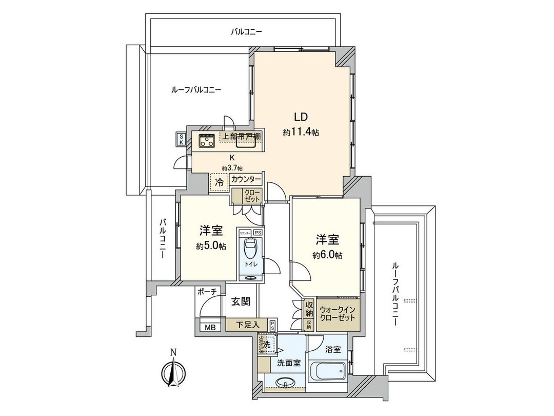 2LDK Apartment for Sale in Okurayama, Yokohama - Thumbnail 3