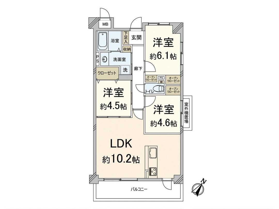 Centpolia Higashi-Mikuni 3LDK Apartment for Sale in Osaka - Thumbnail 3