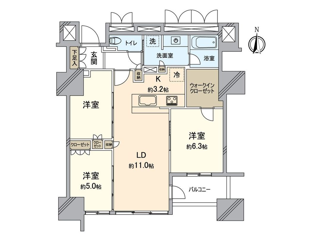 Premist Tower Utsubo Honmachi 3LDK Apartment for Sale in Osaka - Thumbnail 3