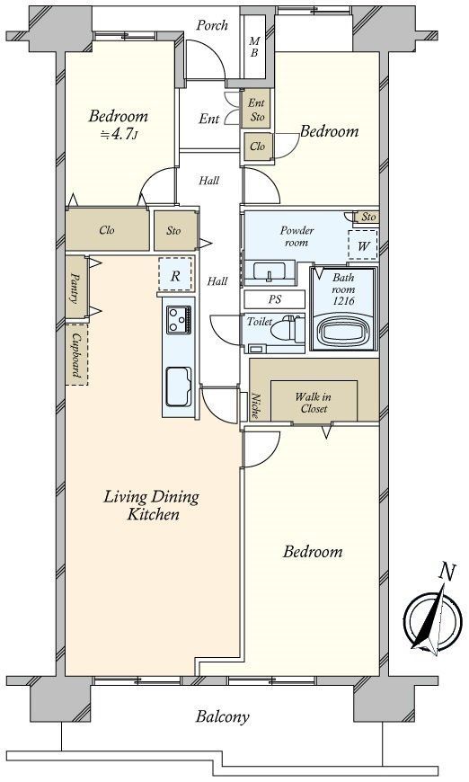 Abeno Marche 3LDK Apartment for Sale in Osaka, Renovated 2026 - Thumbnail 3