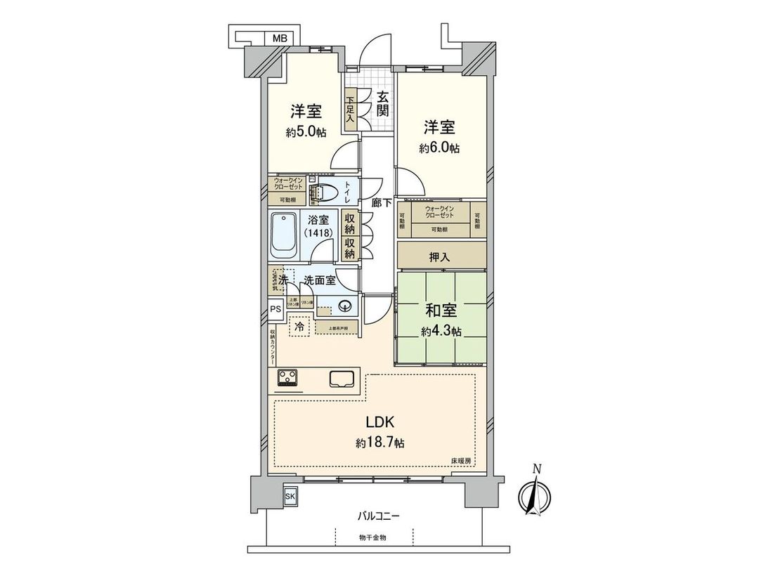 2021-Built 3LDK Apartment Near Shinbashi Station, Yokohama - Thumbnail 3