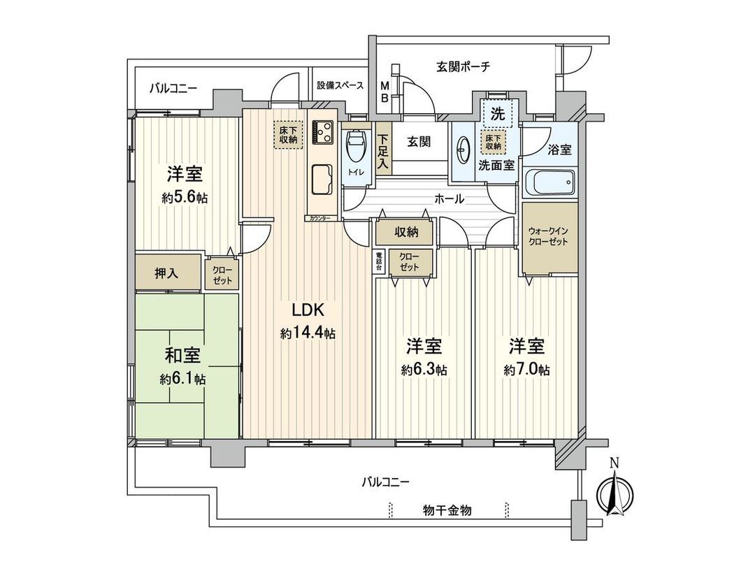 4LDK Apartment for Sale in Chikushino City, Fukuoka - Thumbnail 3
