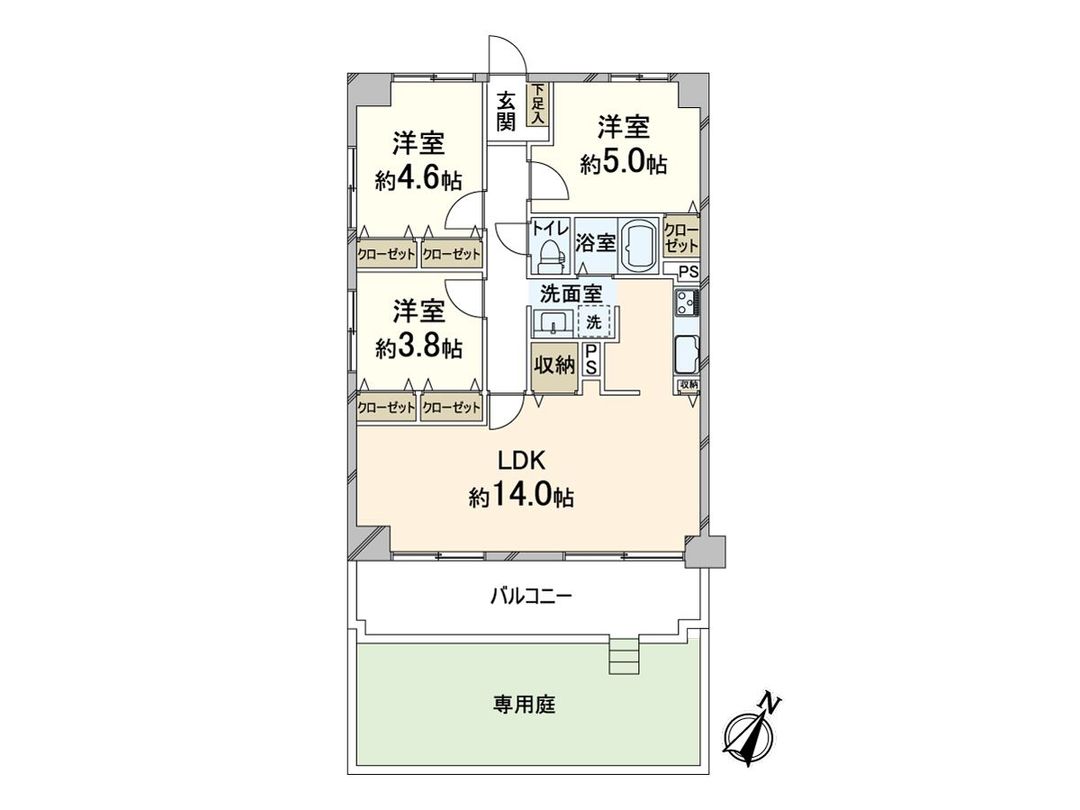 Renovated 3LDK Apartment with Private Garden in Osaka Yodogawa - Thumbnail 3