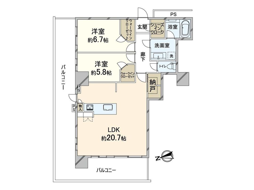 2LDK Apartment for Sale in Namba, Osaka - 77.83 sqm - Thumbnail 3