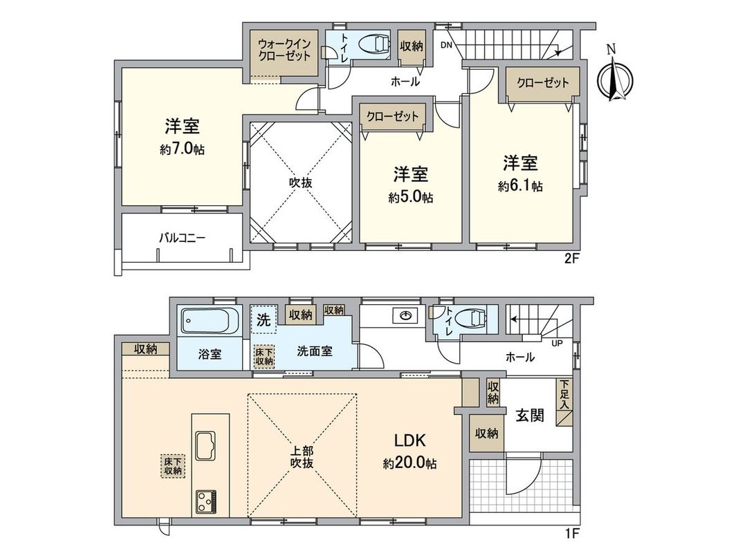 New 3LDK House in Miwadai, Fukuoka - Seismic Grade 3, 2026 Completion - Thumbnail 3