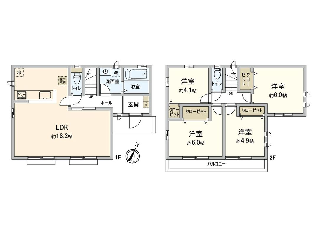 New 4LDK House for Sale in Kunitachi, Tokyo - 90.88m2 - Thumbnail 3