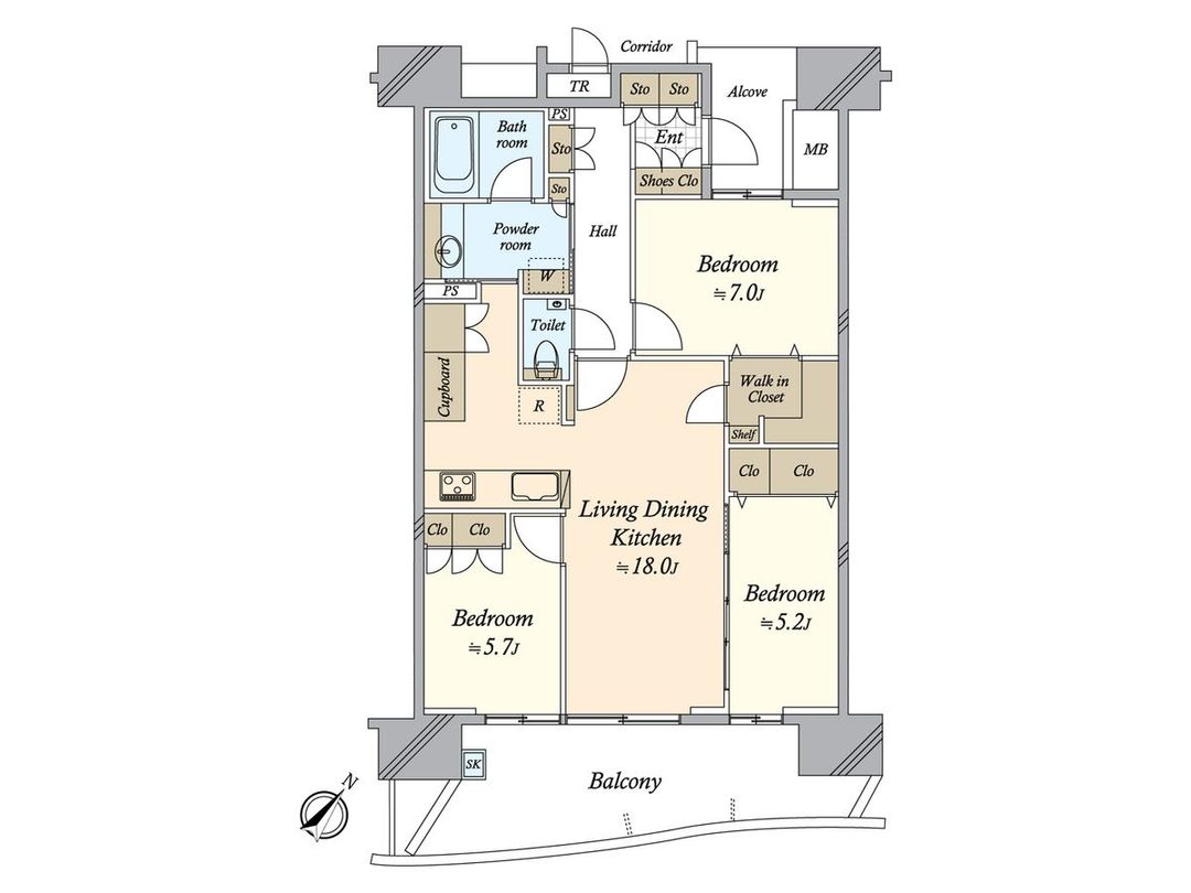 3LDK Apartment for Sale in Harumi, Chuo Ward, Tokyo - Thumbnail 3