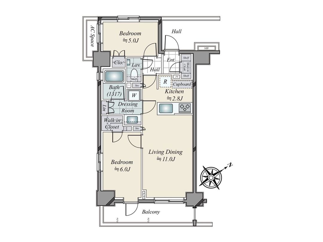 New 2LDK Apartment in Yoyogi, Shibuya, Tokyo - Thumbnail 3
