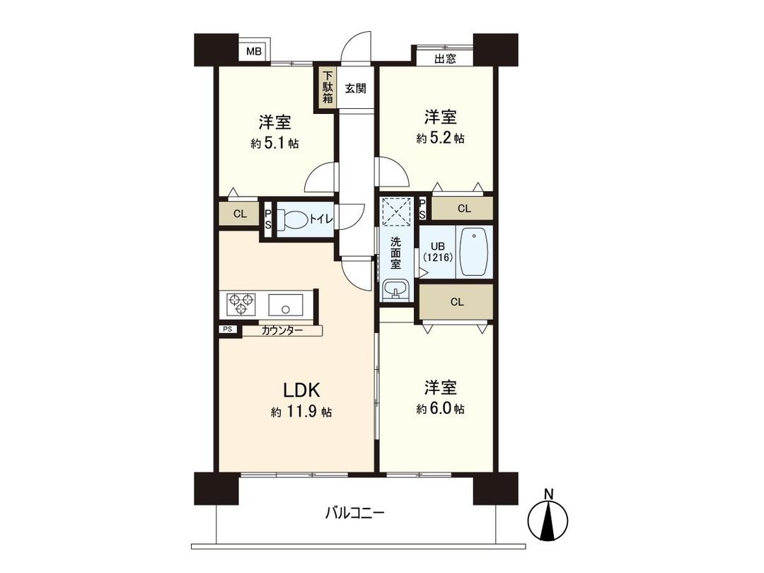 Plans Maison Yao II 3LDK Apartment for Sale in Yao, Osaka - Thumbnail 3