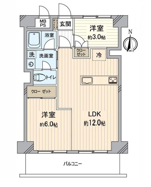 2LDK Apartment for Sale in Kawasaki Takatsu Ward 49.5 sqm - Thumbnail 3