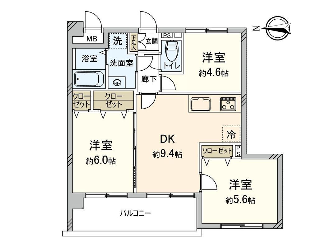 Mytle Court Fuchu 3DK Apartment for Sale in Tokyo - Thumbnail 2