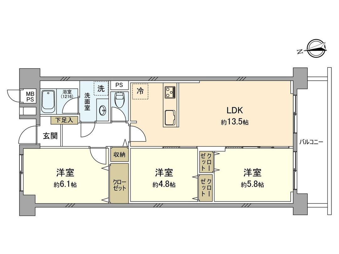 3LDK Renovated Apartment for Sale in Higashiyamato, Tokyo - Thumbnail 3