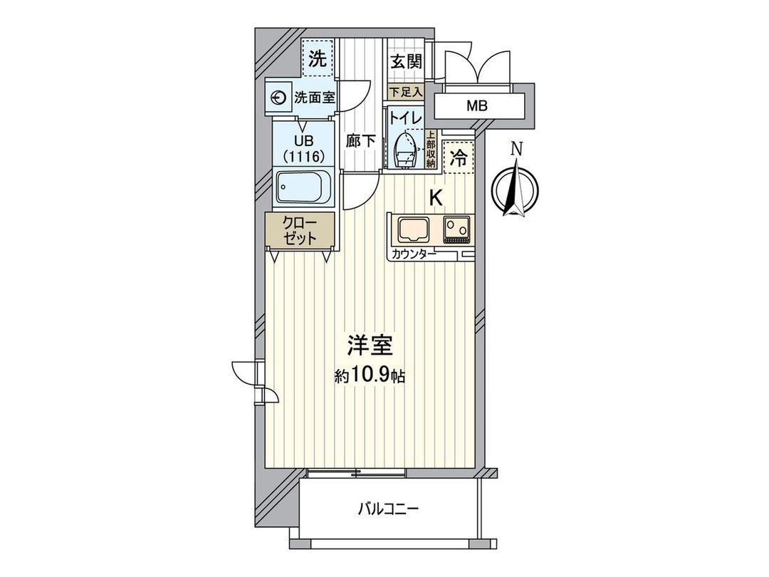 Renovated Studio Apartment in Kita-ku, Osaka - 33.12 sqm - Thumbnail 3