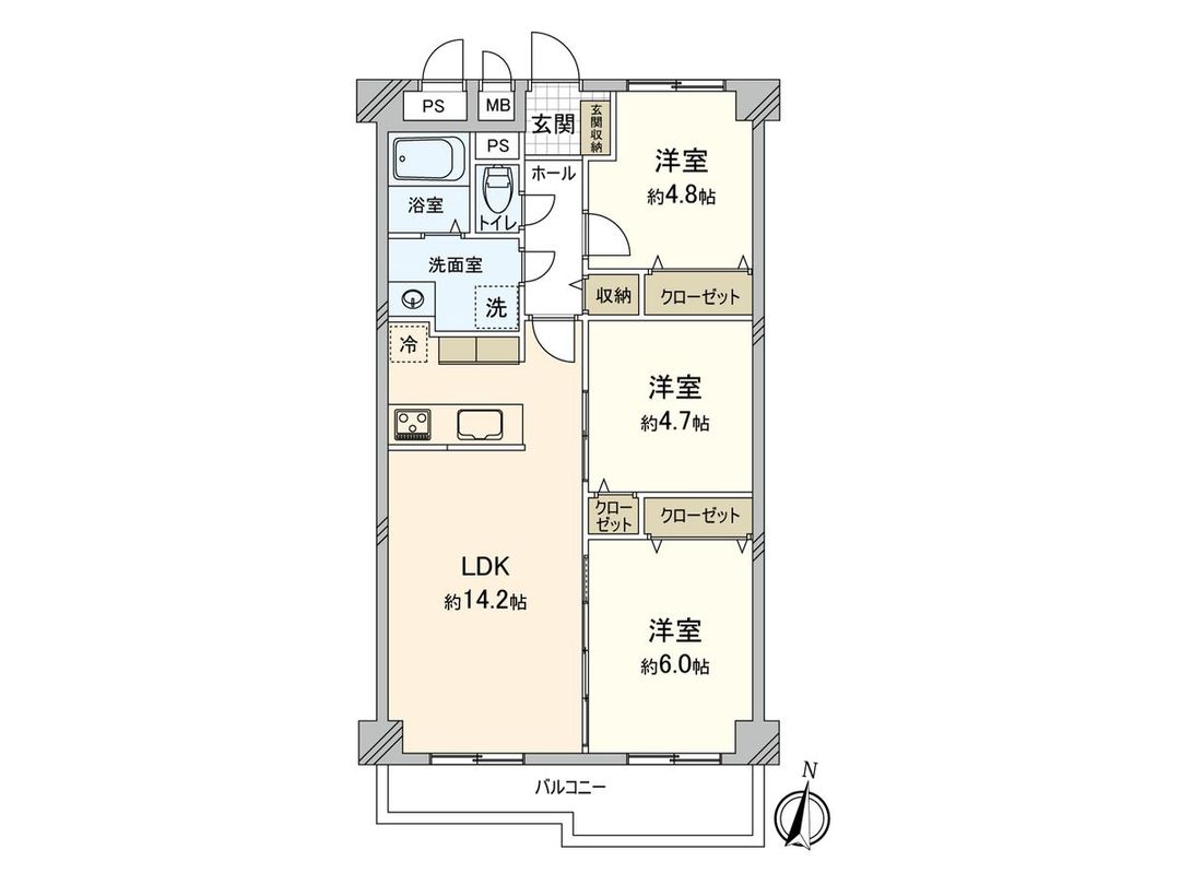Renovated 3LDK Apartment Near Gamo Station, Osaka Joto Ward - Thumbnail 3