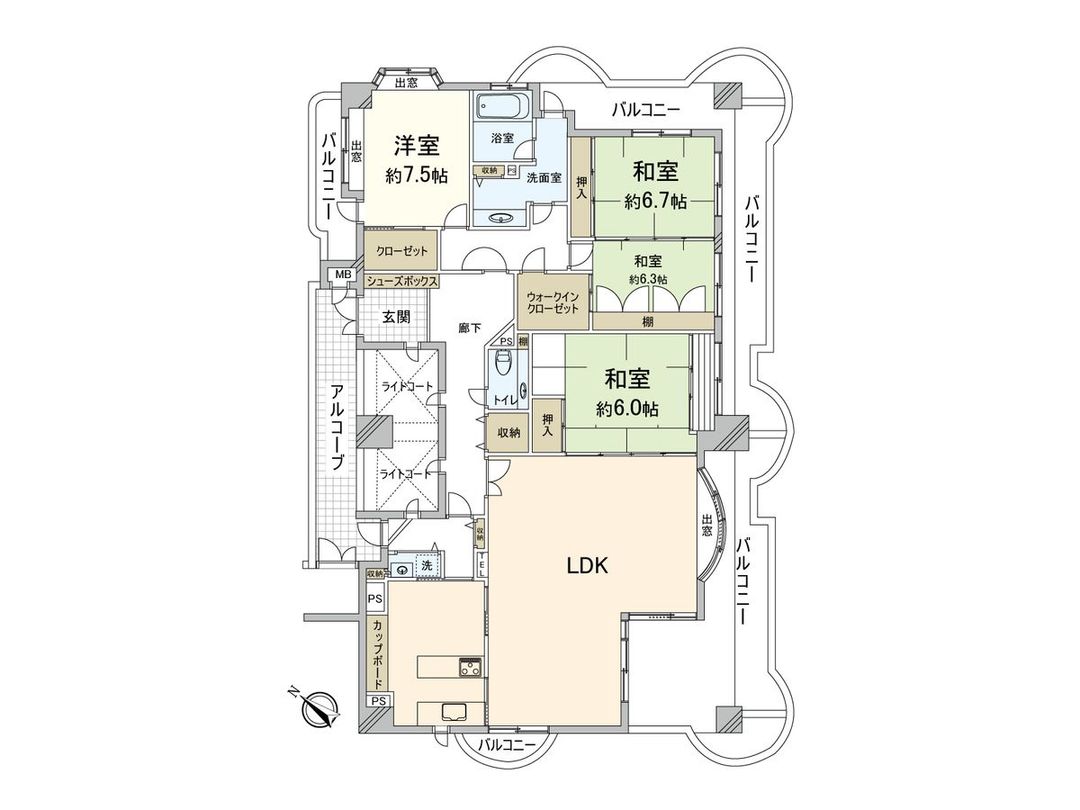 4LDK Apartment for Sale near Ohori Park, Fukuoka - Thumbnail 3