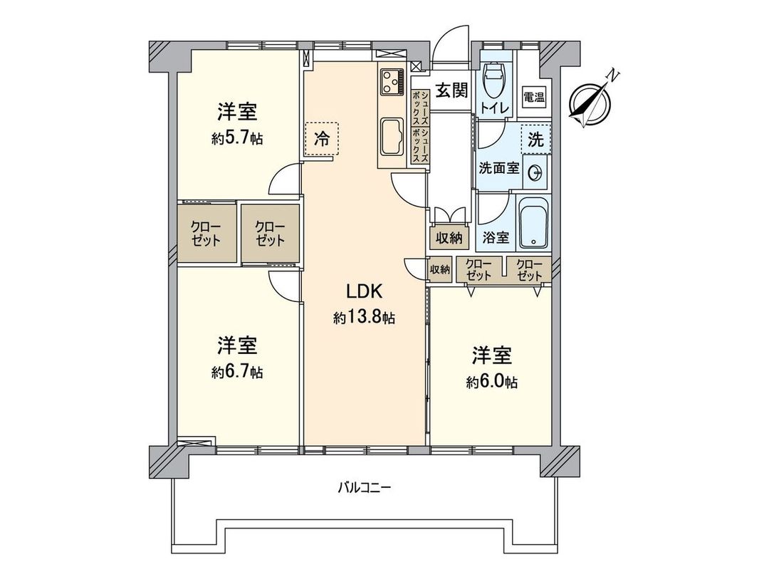 Renovated 3LDK Apartment in Fukuoka Higashi Ward near Yuzu Station - Thumbnail 3