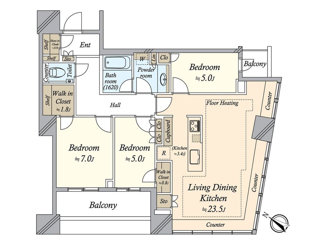 3LDK Apartment in Park Tower Kachidoki South, Tokyo - Thumbnail 3
