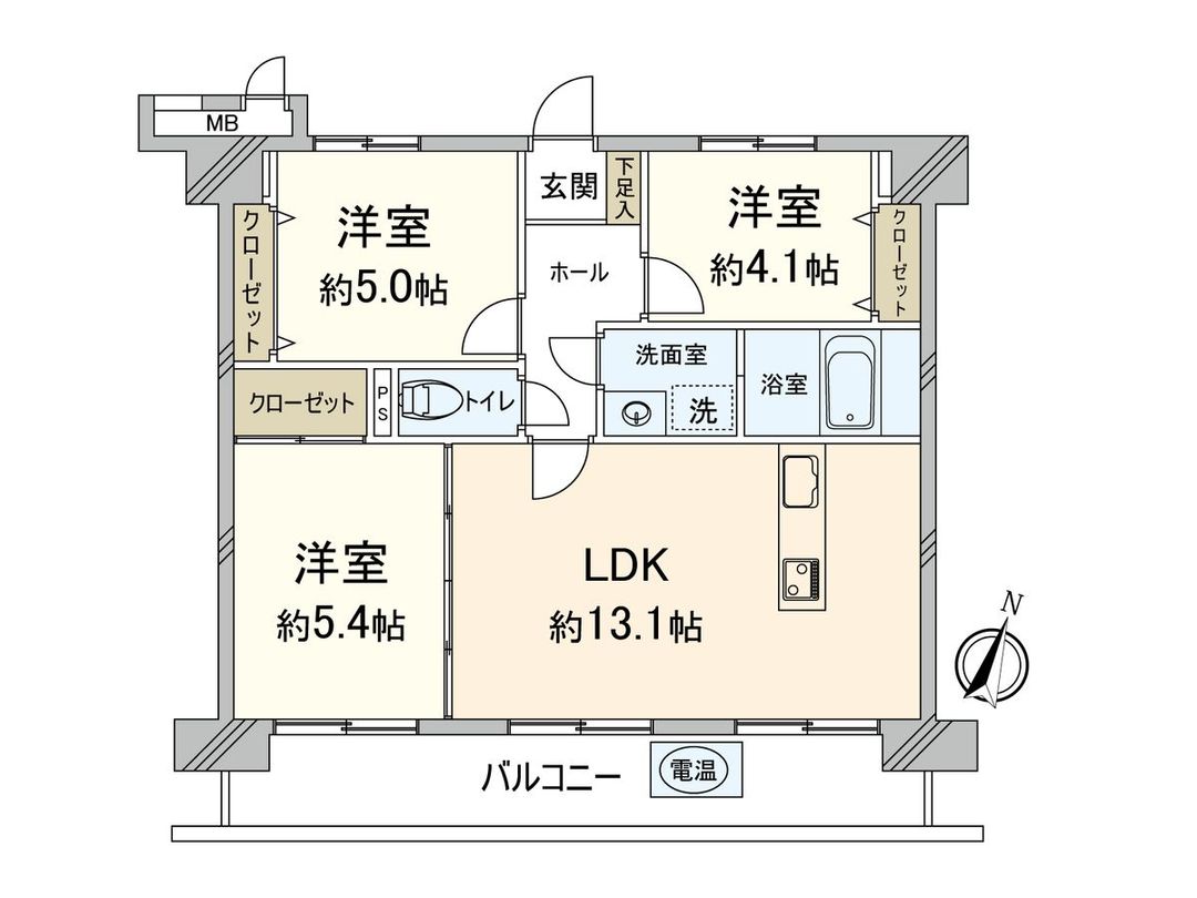 3LDK Resale Apartment in Hakata-ku, Fukuoka City - Thumbnail 3