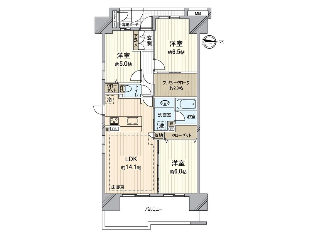 3LDK Apartment in Tachikawa, Tokyo for 51.8 Million Yen - Thumbnail 3