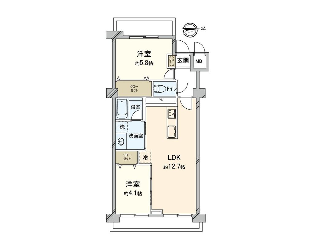 Lions Mansion Ueoka No. 2 2LDK Apartment for Sale in Yokohama - Thumbnail 3