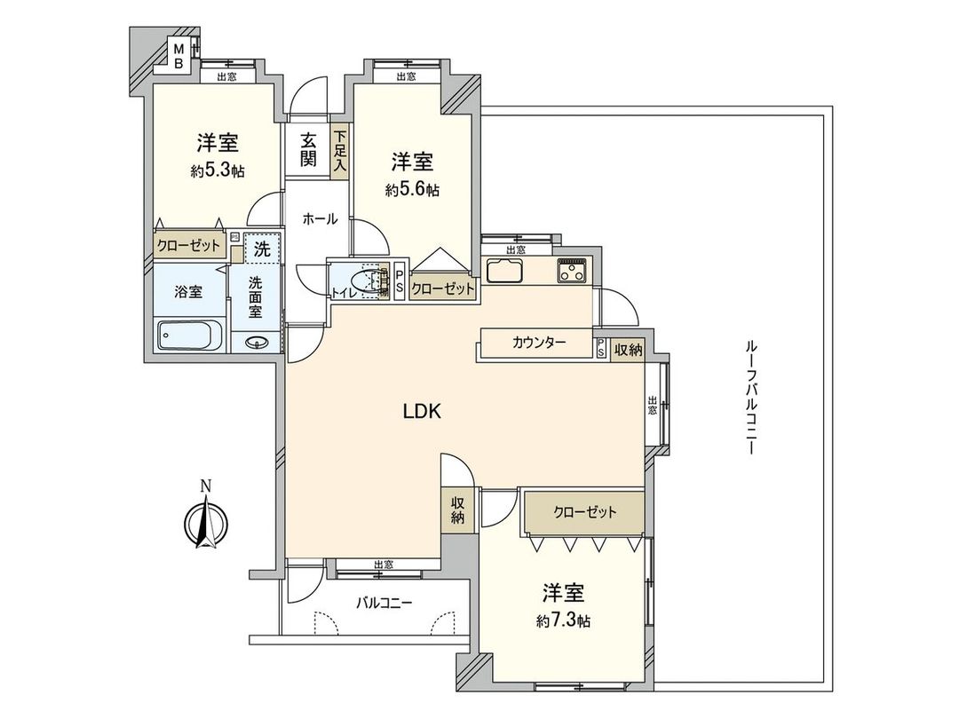 3LDK Apartment Near Fujisaki Station, Sawara Ward, Fukuoka - Thumbnail 3