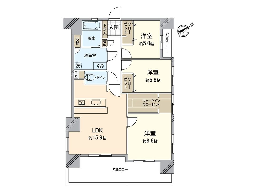 3LDK Apartment for Sale in Hakozaki, Fukuoka City - Thumbnail 3