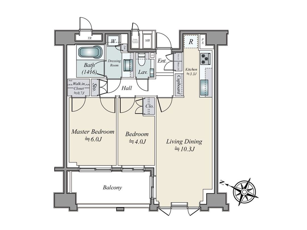 Gran Libio Ebisu 2LDK Apartment in Meguro, Tokyo - Thumbnail 3